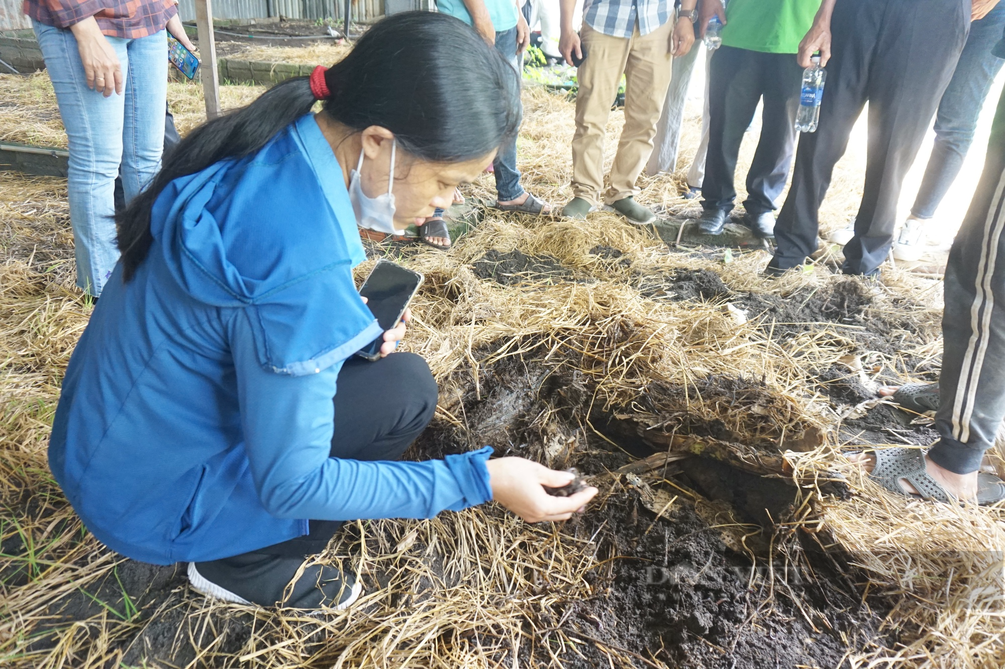Cán bộ, hội viên nông dân Đà Nẵng tham quan mô hình nuôi trùn quế bảo vệ môi trường - Ảnh 6.