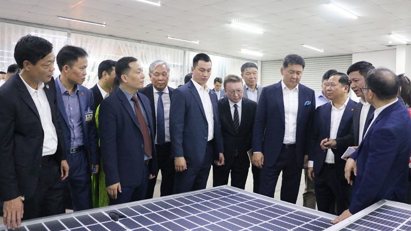 Tổng thống Mông Cổ thăm, làm việc tại Khu công nghiệp Lương Sơn, Hòa Bình - Ảnh 2.