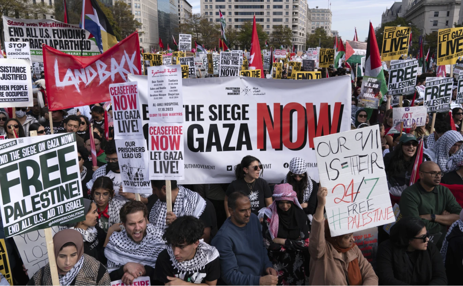 Hàng chục nghìn người biểu tình khắp Châu Âu và Mỹ kêu gọi ngừng tấn công Gaza - Ảnh 1.