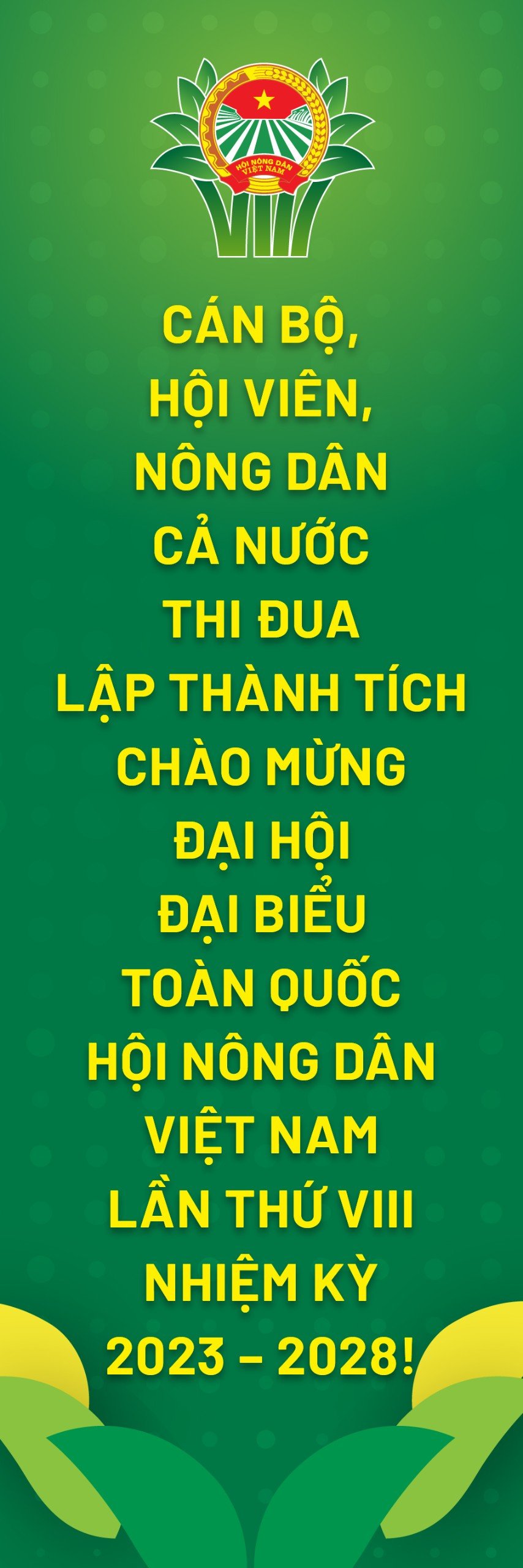 Công bố biểu trưng chính thức Đại hội đại biểu Hội Nông dân Việt Nam  lần thứ VIII, nhiệm kỳ 2023 - 2028 - Ảnh 5.