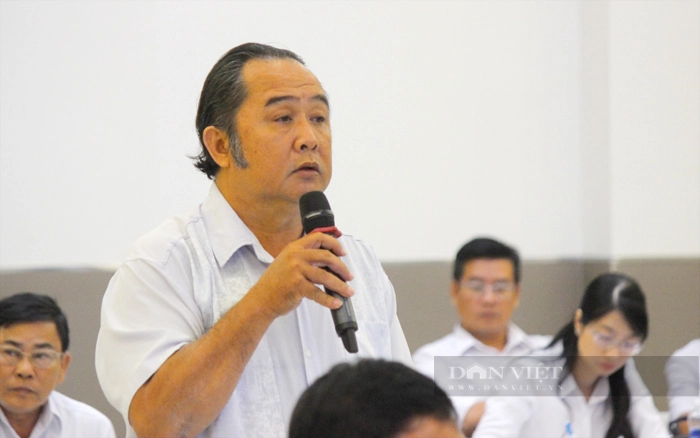 Hội viên nông dân Trịnh Minh Thành cho rằng, các HTX và doanh nghiệp hiện chưa thực hiện tốt chính sách để liên kết sản xuất. Ảnh: Nguyễn Vy