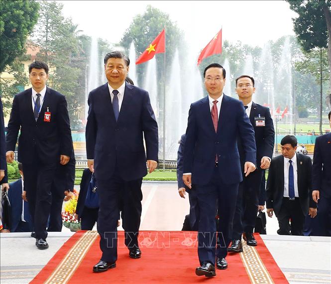 Chủ tịch nước Võ Văn Thưởng hội kiến Tổng Bí thư, Chủ tịch nước Trung Quốc Tập Cận Bình - Ảnh 2.
