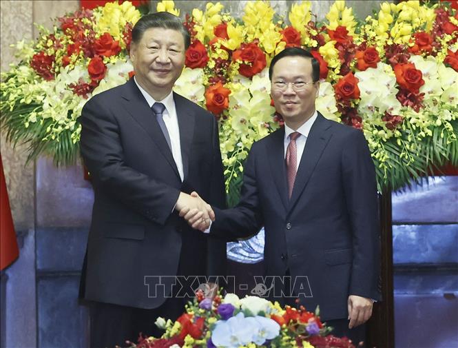 Chủ tịch nước Võ Văn Thưởng hội kiến Tổng Bí thư, Chủ tịch nước Trung Quốc Tập Cận Bình - Ảnh 4.