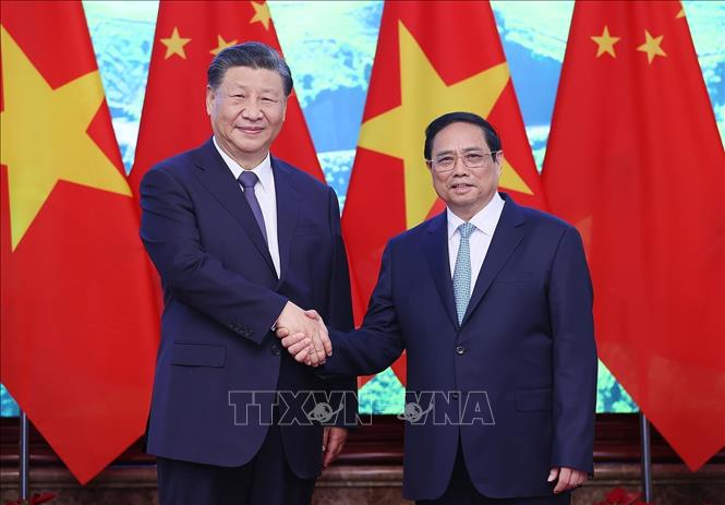 Thủ tướng Phạm Minh Chính hội kiến Tổng Bí thư, Chủ tịch Trung Quốc Tập Cận Bình - Ảnh 4.