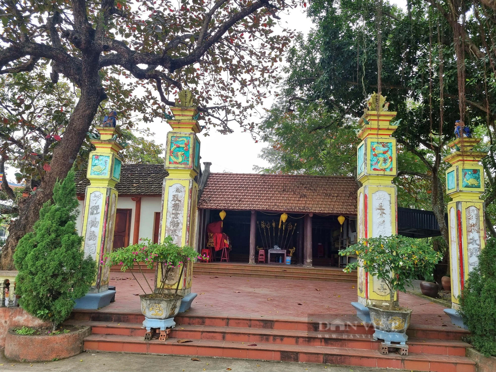 Một ngôi đình ở Ninh Bình thờ Tam vị Thánh Tản, bao quanh có 4 cây cổ thụ được công nhận cây Di sản - Ảnh 7.