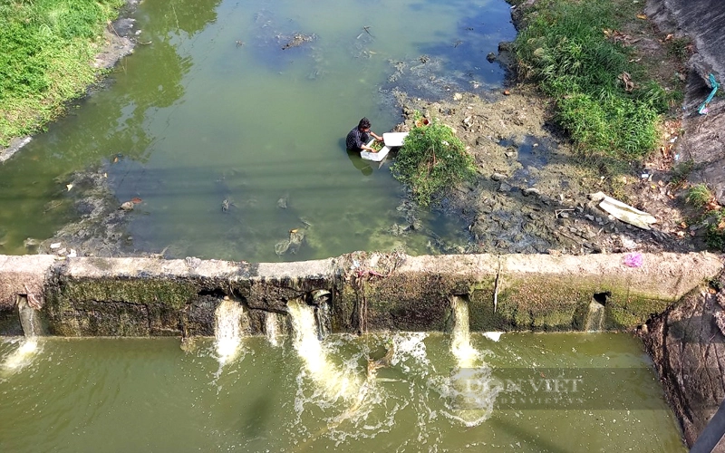 Người dân sống dọc kênh Ba Bò cho biết tình trạng ô nhiễm có giảm nhưng chưa giải quyết được dứt điểm. Ảnh: Trần Khánh