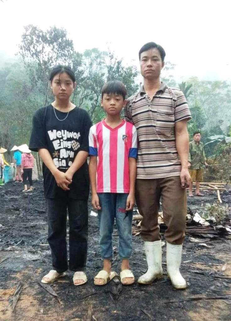 Cháy nhà tại Thanh Hóa – Bi kịch gõ cửa: Gia đình mất tất cả, chỉ còn lại đống tro tàn - Ảnh 3.