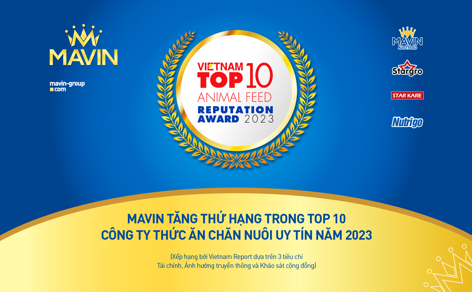 Mavin tiếp tục tăng thứ hạng trong top 10 Công ty Thức ăn chăn nuôi uy tín 2023 - Ảnh 1.