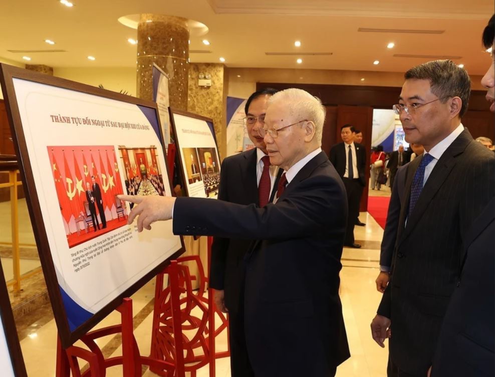 Hình ảnh Tổng Bí thư Nguyễn Phú Trọng dự Hội nghị Ngoại giao lần thứ 32 - Ảnh 4.