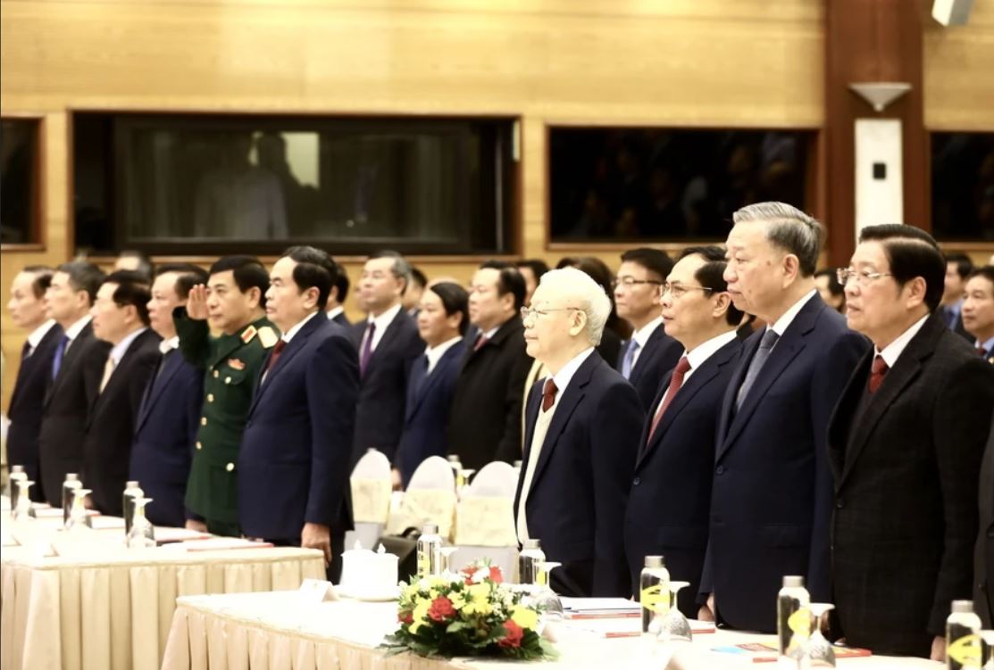 Hình ảnh Tổng Bí thư Nguyễn Phú Trọng dự Hội nghị Ngoại giao lần thứ 32 - Ảnh 5.