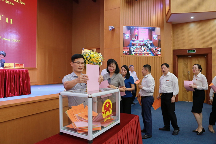 Quận Thanh Xuân lấy phiếu 19 nhân sự: Không ai có phiếu tín nhiệm thấp- Ảnh 1.