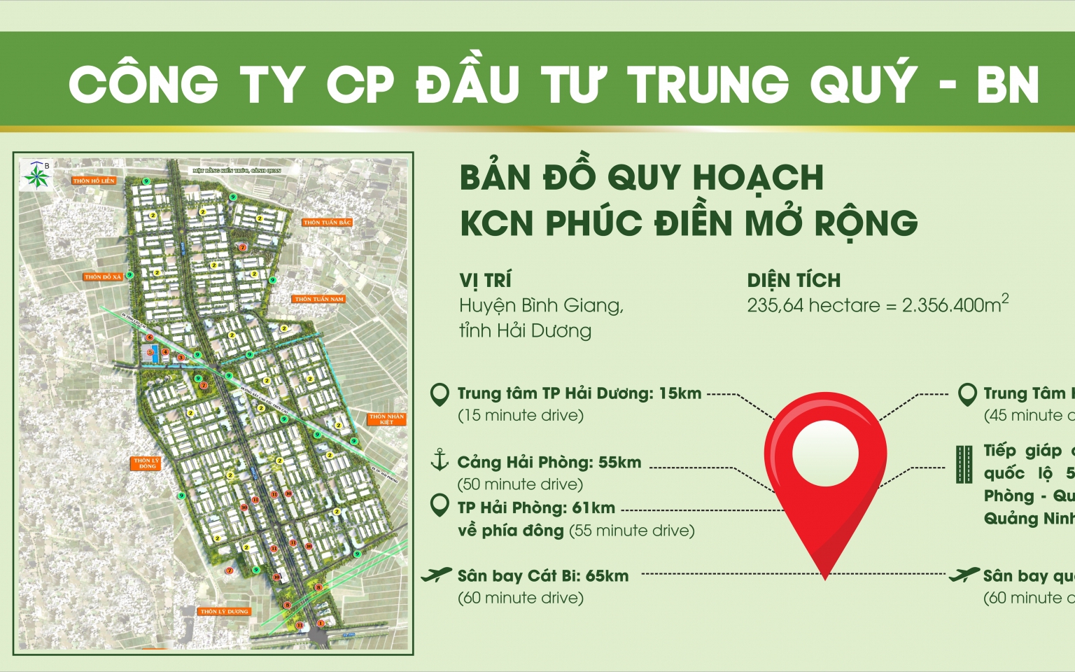 Khu Công nghiệp Phúc Điền mở rộng: Quỹ đất dồi dào đáp ứng đa dạng quy mô của các nhà đầu tư - Ảnh 2.