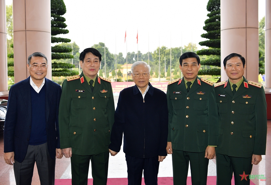 Hình ảnh Tổng Bí thư Nguyễn Phú Trọng và các đồng chí lãnh đạo Đảng, Nhà nước dự Hội nghị Quân ủy Trung ương - Ảnh 2.