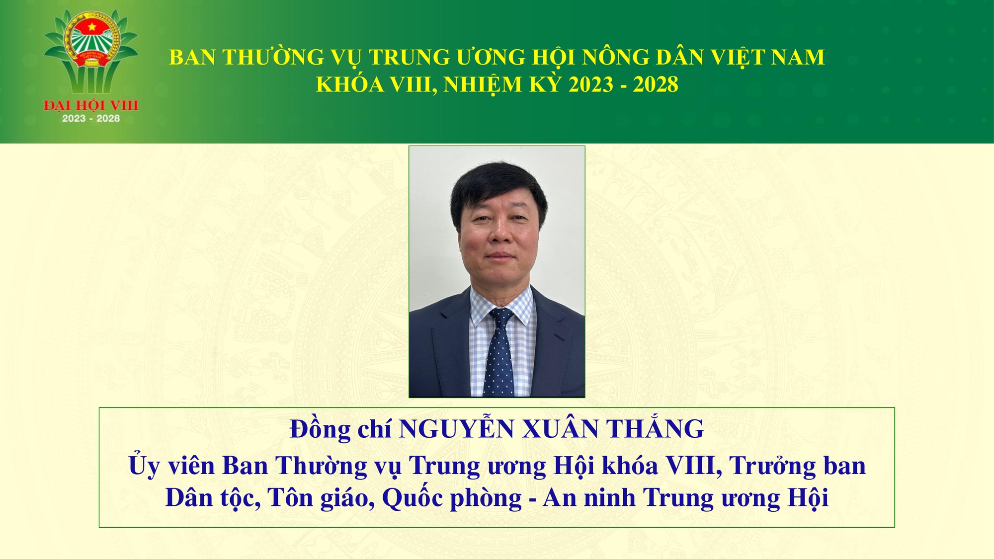 Danh sách 18 đồng chí tham gia Ban Thường vụ Trung ương Hội Nông dân Việt Nam - Ảnh 8.