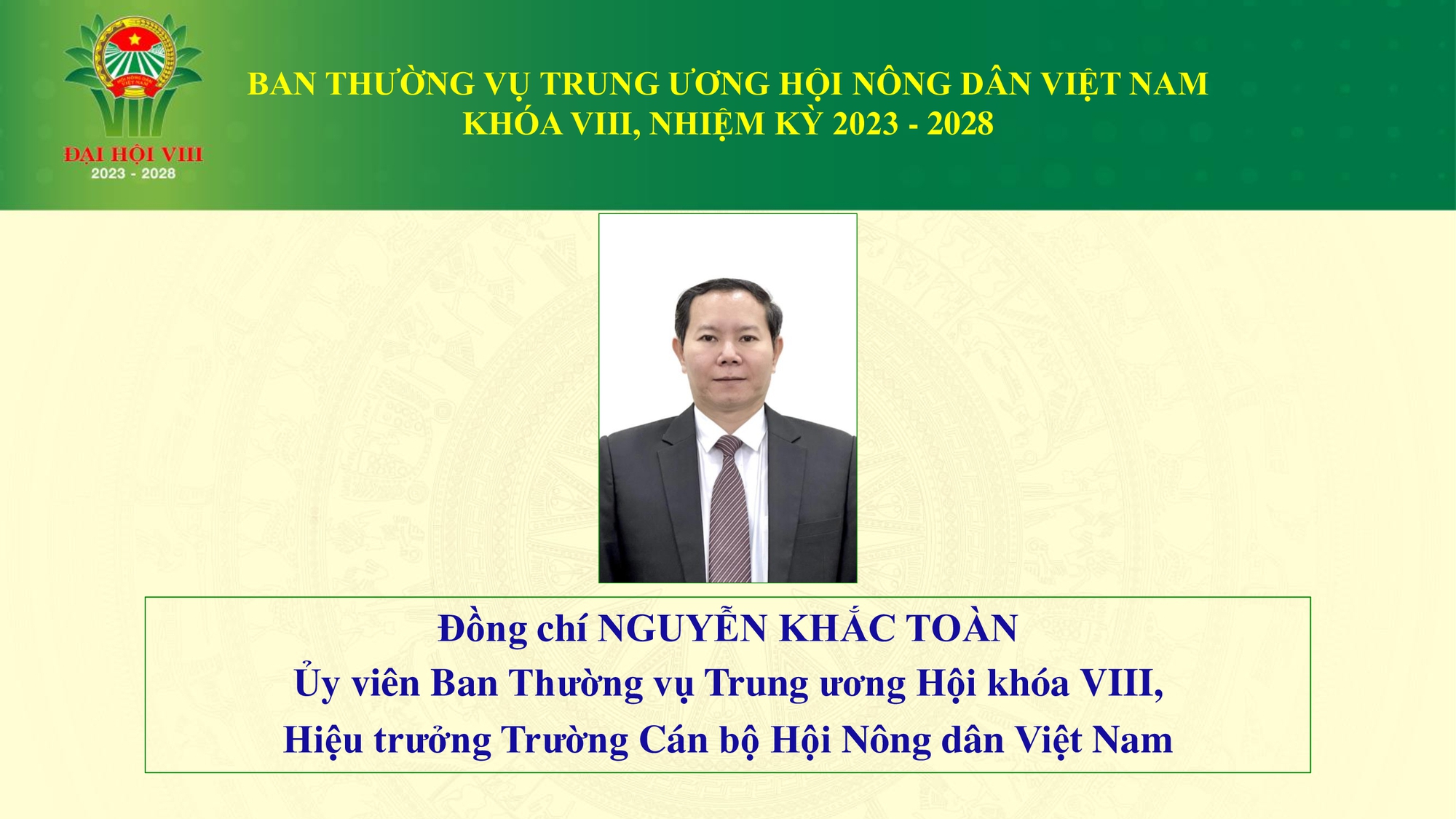 Danh sách 18 đồng chí tham gia Ban Thường vụ Trung ương Hội Nông dân Việt Nam - Ảnh 10.