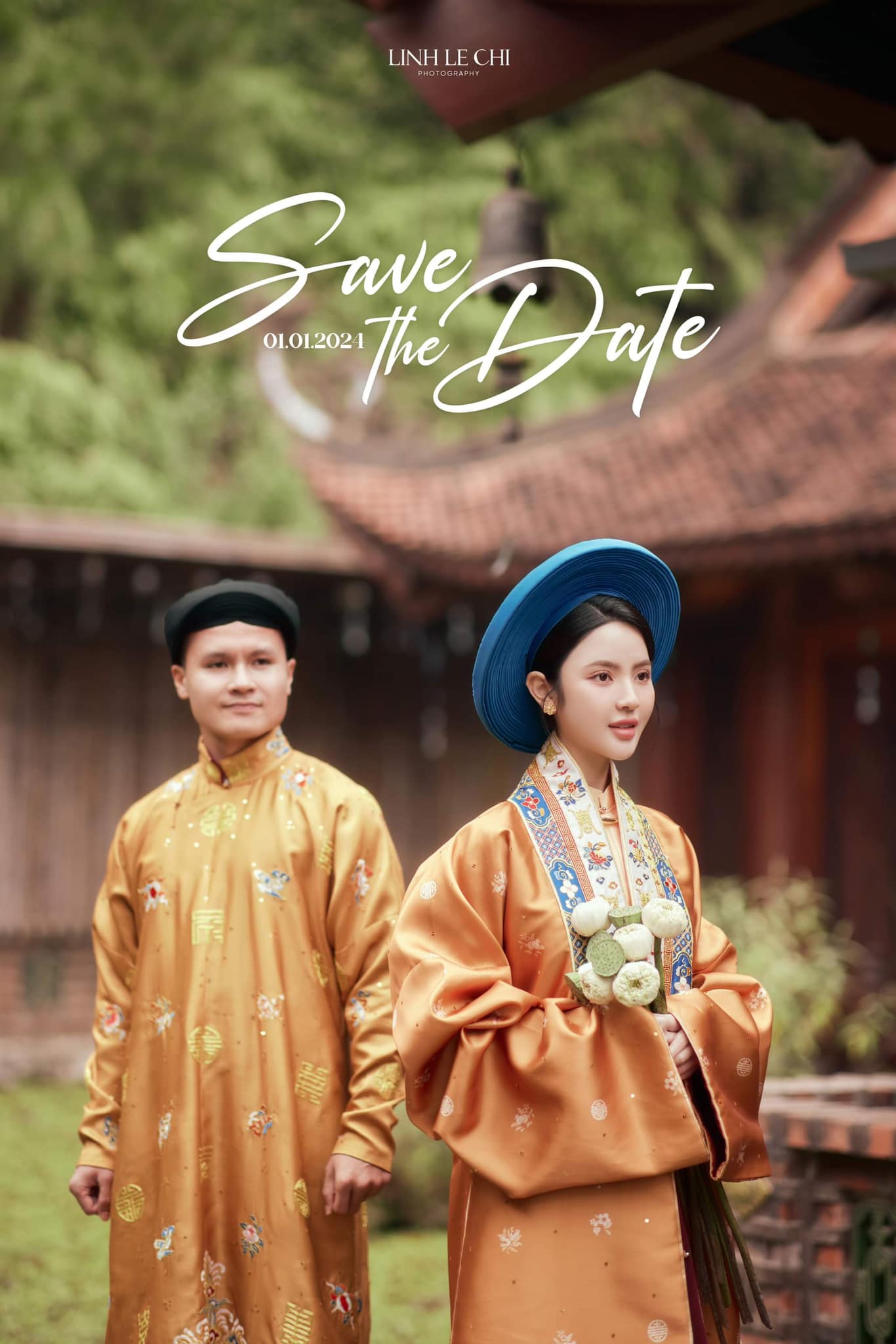 Hình ảnh đầu tiên trong bộ ảnh cưới của Quang Hải và Chu Thanh Huyền - Ảnh 1.
