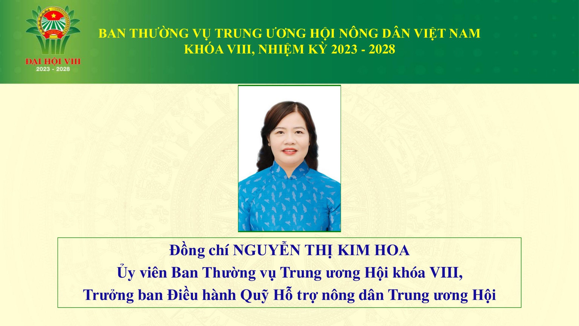 Danh sách 18 đồng chí tham gia Ban Thường vụ Trung ương Hội Nông dân Việt Nam khoá VIII - Ảnh 10.