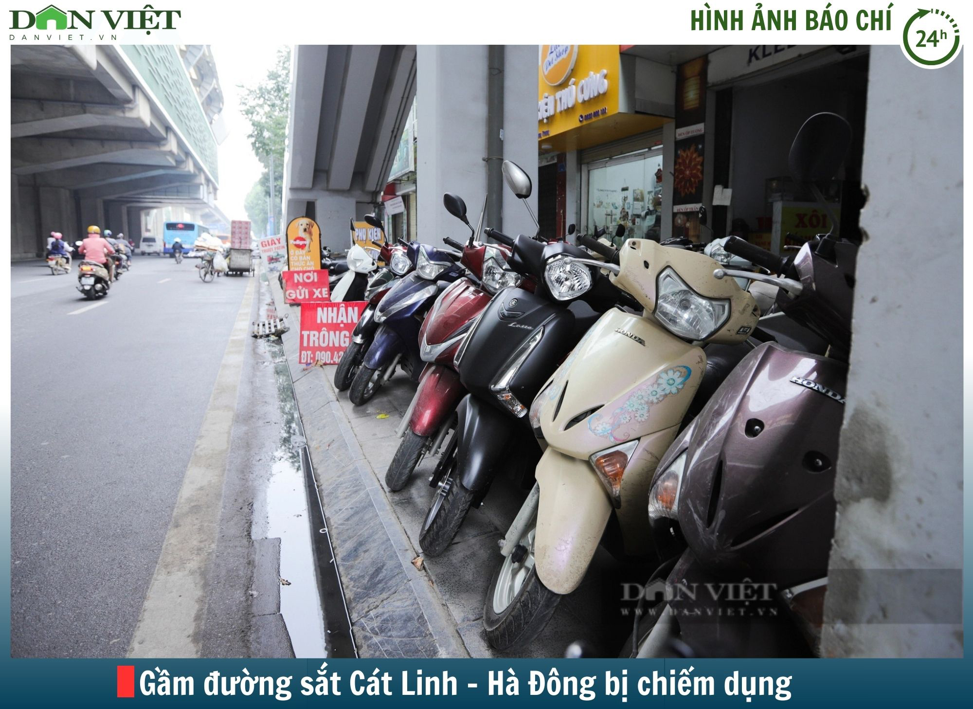 Hình ảnh báo chí 24h: Gầm đường sắt Cát Linh - Hà Đông bị chiếm dụng - Ảnh 1.