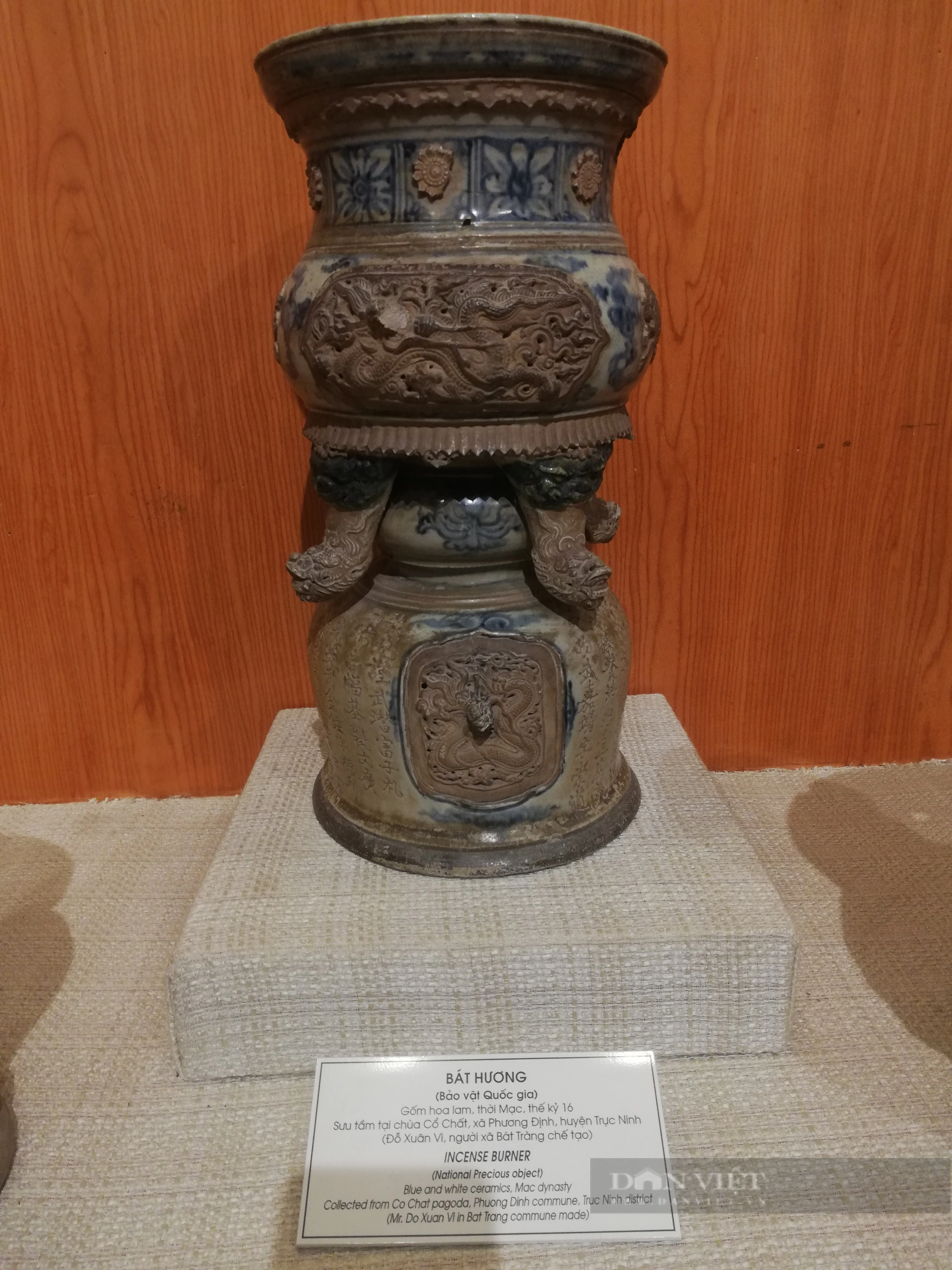 Bộ chân đèn cổ, bát hương cổ hơn 400 năm tuổi là Bảo vật quốc gia của Nam Định có gì đặc biệt?- Ảnh 4.