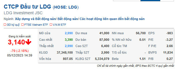 Cổ phiếu LDG của Chủ tịch Nguyễn Khánh Hưng khớp lệnh hơn 37 triệu cổ phiếu - Ảnh 1.