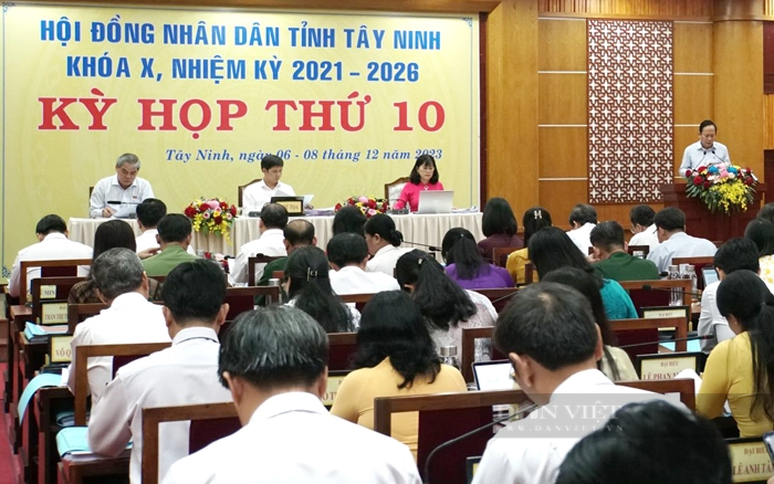 Kỳ họp thứ 10 HĐND tỉnh Tây Ninh khóa X, nhiệm kỳ 2021-2026, diễn ra từ ngày 6-8/12. Ảnh: Phước Đông