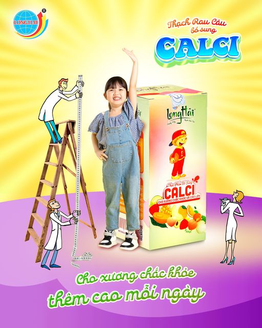 Thạch rau câu Long Hải bổ sung Calci giúp trẻ cao lớn vượt trội - Ảnh 3.