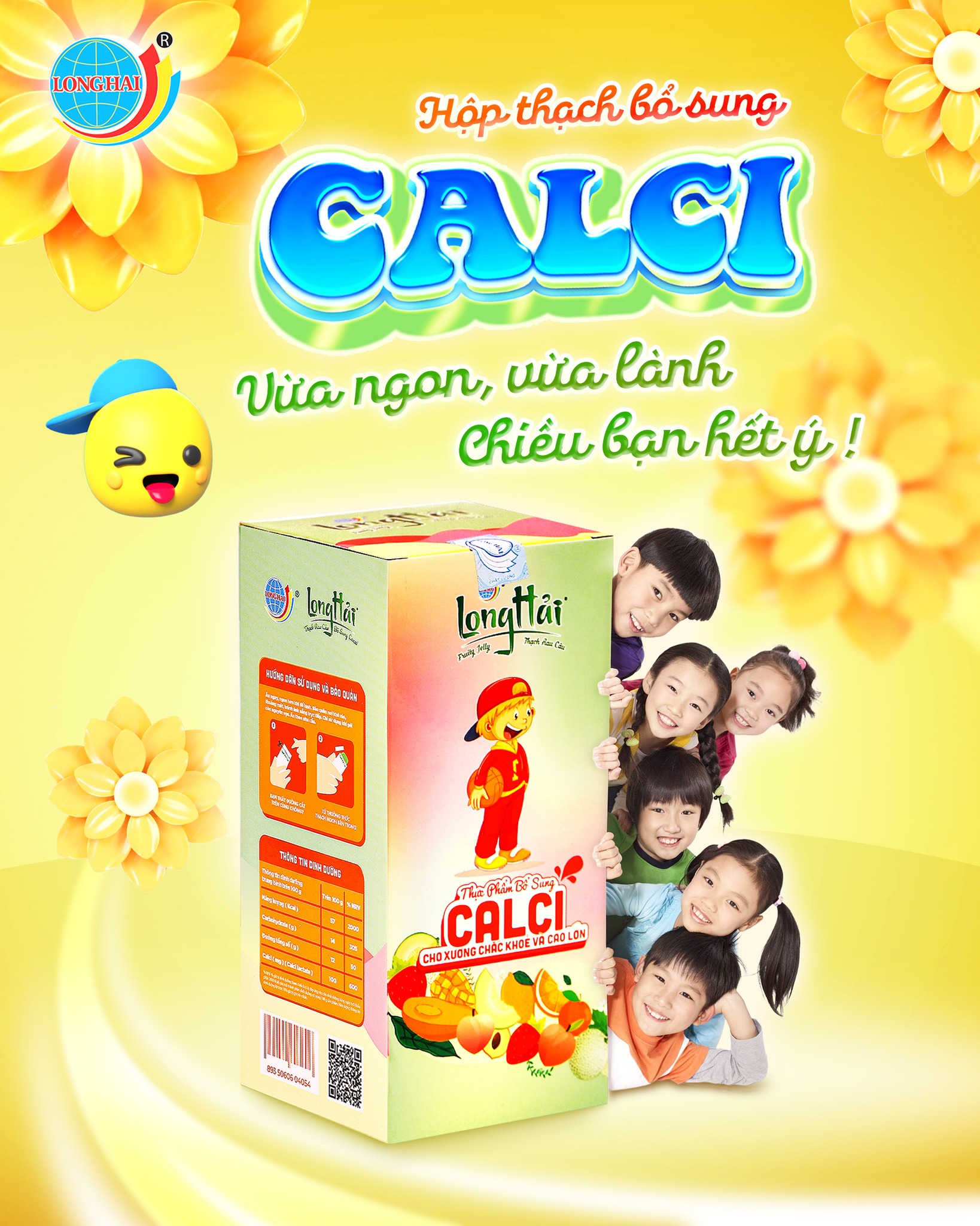 Thạch rau câu Long Hải bổ sung Calci giúp trẻ cao lớn vượt trội - Ảnh 2.