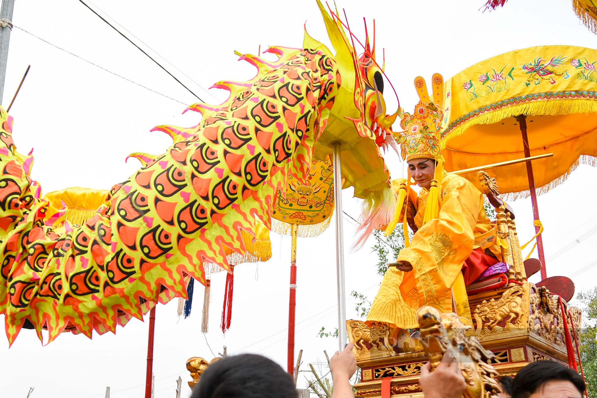 Cận cảnh lễ rước &quot;vua sống&quot; độc đáo tại Hà Nội thu hút hàng nghìn người đến xem - Ảnh 14.