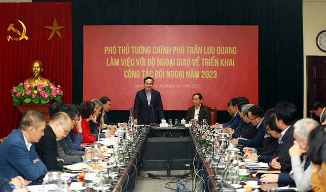 Phó Thủ tướng Trần Lưu Quang: Bộ Ngoại giao cần tiếp tục đẩy mạnh công tác xây dựng, chỉnh đốn Đảng  - Ảnh 1.