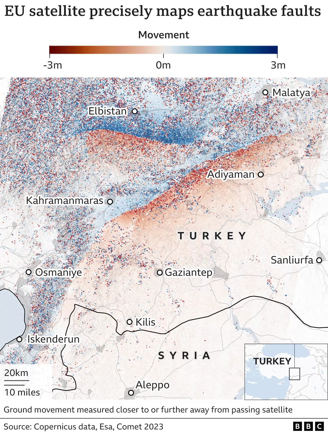Vết nứt trên vỏ Trái Đất sau động đất Thổ Nhĩ Kỳ, Syria nhìn từ vũ trụ - Ảnh 2.