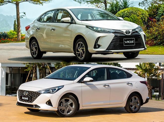 Sedan 5 chỗ chạy dịch vụ sau 2 năm lăn bánh, Toyota Vios hay Hyundai Accent mất giá hơn tại Việt Nam? - Ảnh 1.