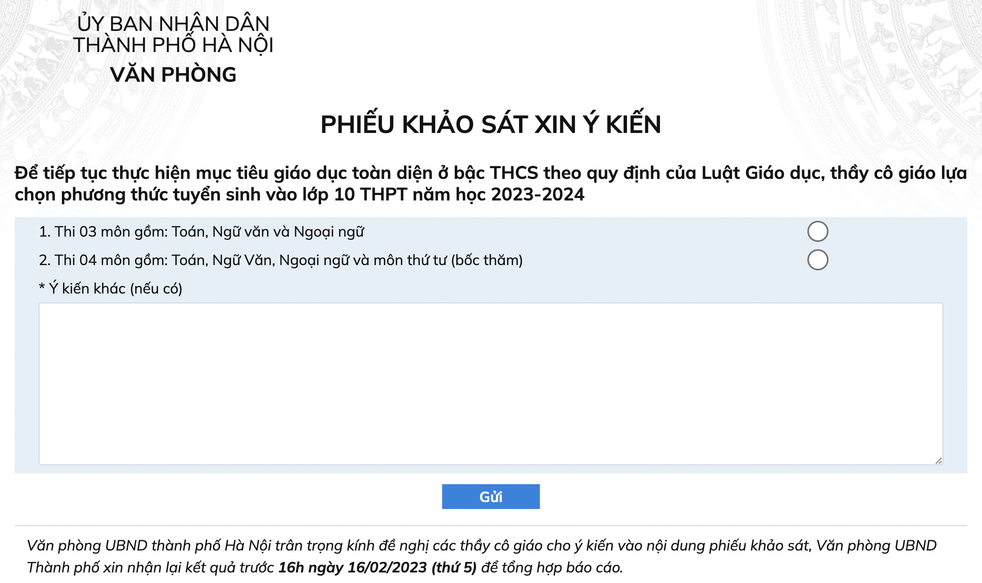 Hà Nội lấy ý kiến thi 3 hay 4 môn vào lớp 10 - Ảnh 1.