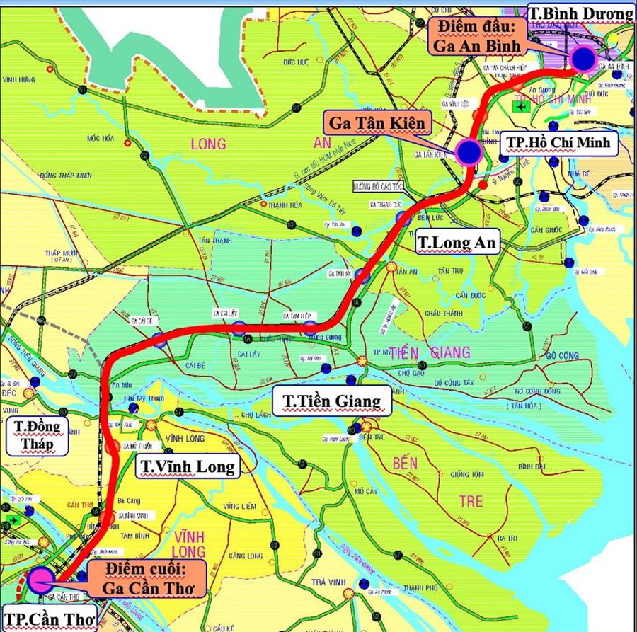 Dự án đường sắt Sài Gòn - Cần Thơ: Đề xuất đi trên cao đoạn qua TP.HCM - Ảnh 2.