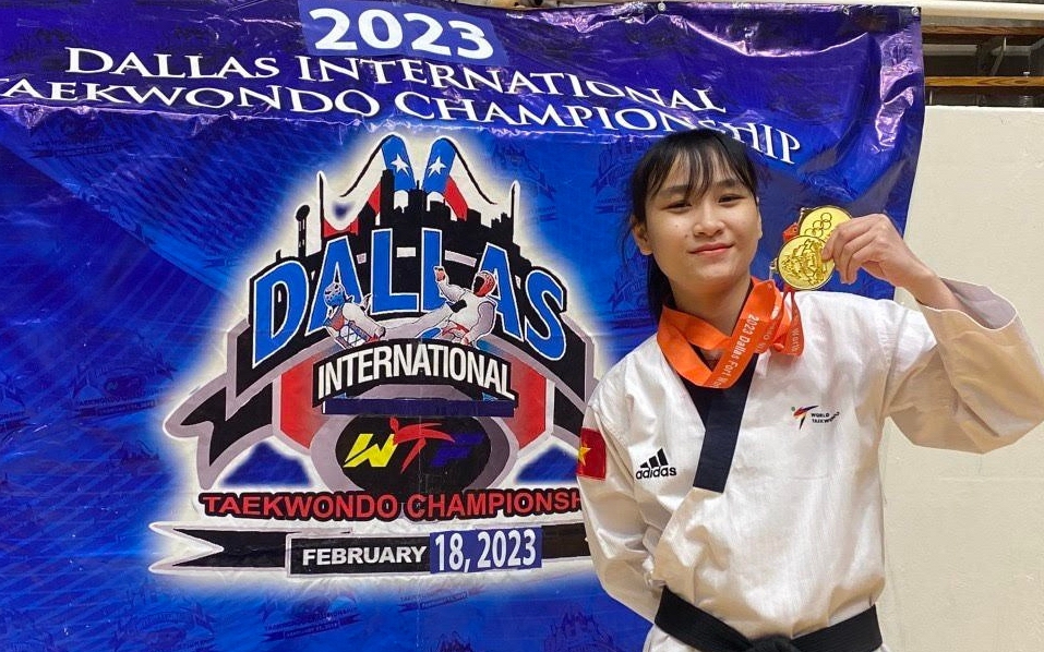 Nữ vận động viên Taekwondo người Bình Thuận đoạt 2 HCV tại Mỹ