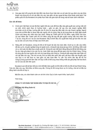 Chủ tịch Novaland Bùi Thành Nhơn viết tâm thư gửi các bên cho vay - Ảnh 4.