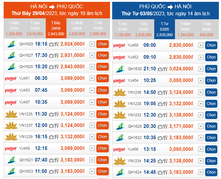 Giá vé máy bay tuyến Phú Quốc tăng chóng mặt dịp lễ 30/4 - 1/5 - Ảnh 2.