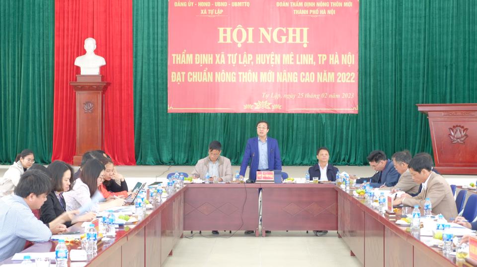 Hà Nội thẩm định hai xã nông thôn mới nâng cao của huyện Mê Linh - Ảnh 3.