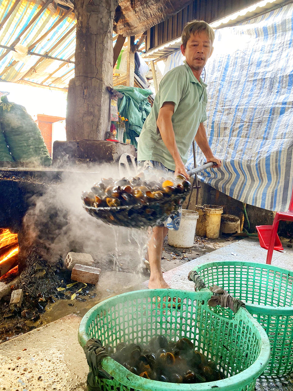 Đến vùng biên giới này của An Giang xem tập đoàn lể ốc lác, ốc bươu vàng, làm không hết việc - Ảnh 6.