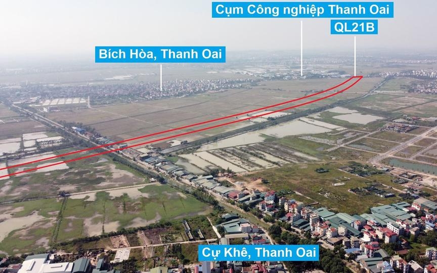 Tiến độ giải phóng mặt bằng đường Vành đai 4 qua huyện Thanh Oai 