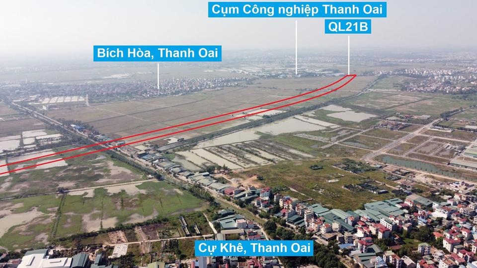 Tiến độ giải phóng mặt bằng đường Vành đai 4 qua huyện Thanh Oai  - Ảnh 1.