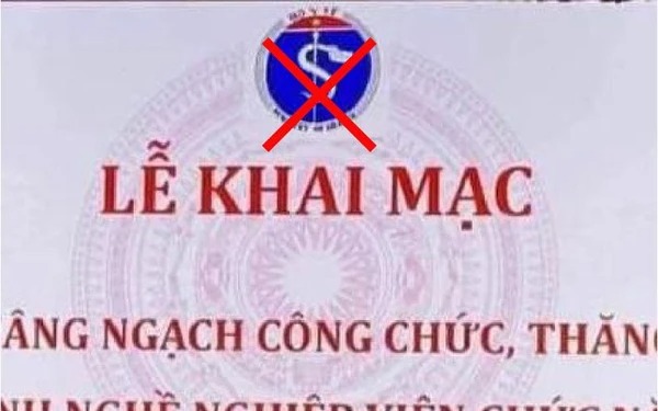 Bộ Y tế nói gì về logo &quot;khác lạ&quot; từ kỳ thi nâng ngạch công chức của ngành?  - Ảnh 1.