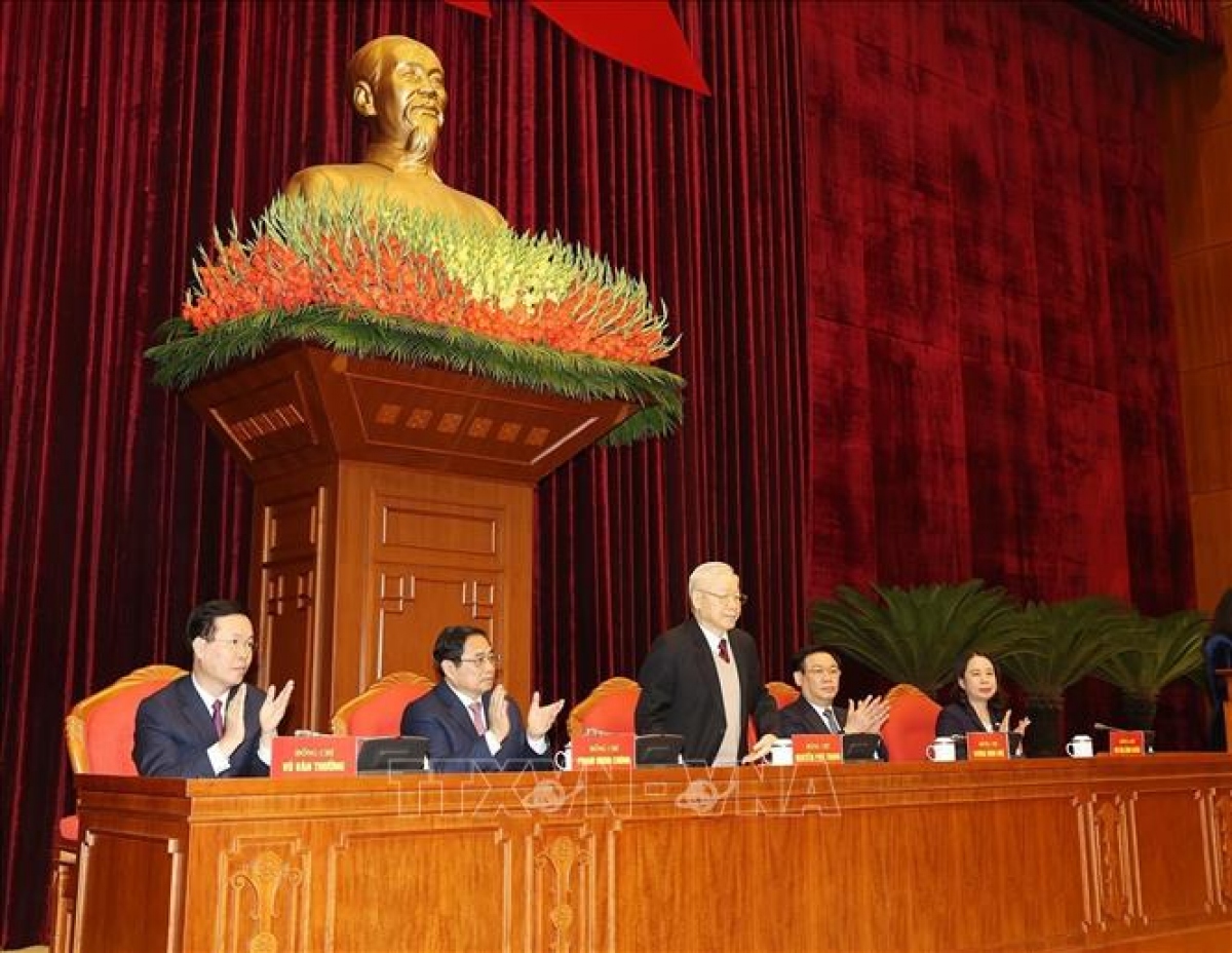 Tổng Bí thư Nguyễn Phú Trọng chủ trì hội nghị gặp mặt các nguyên lãnh đạo Đảng và Nhà nước - Ảnh 1.