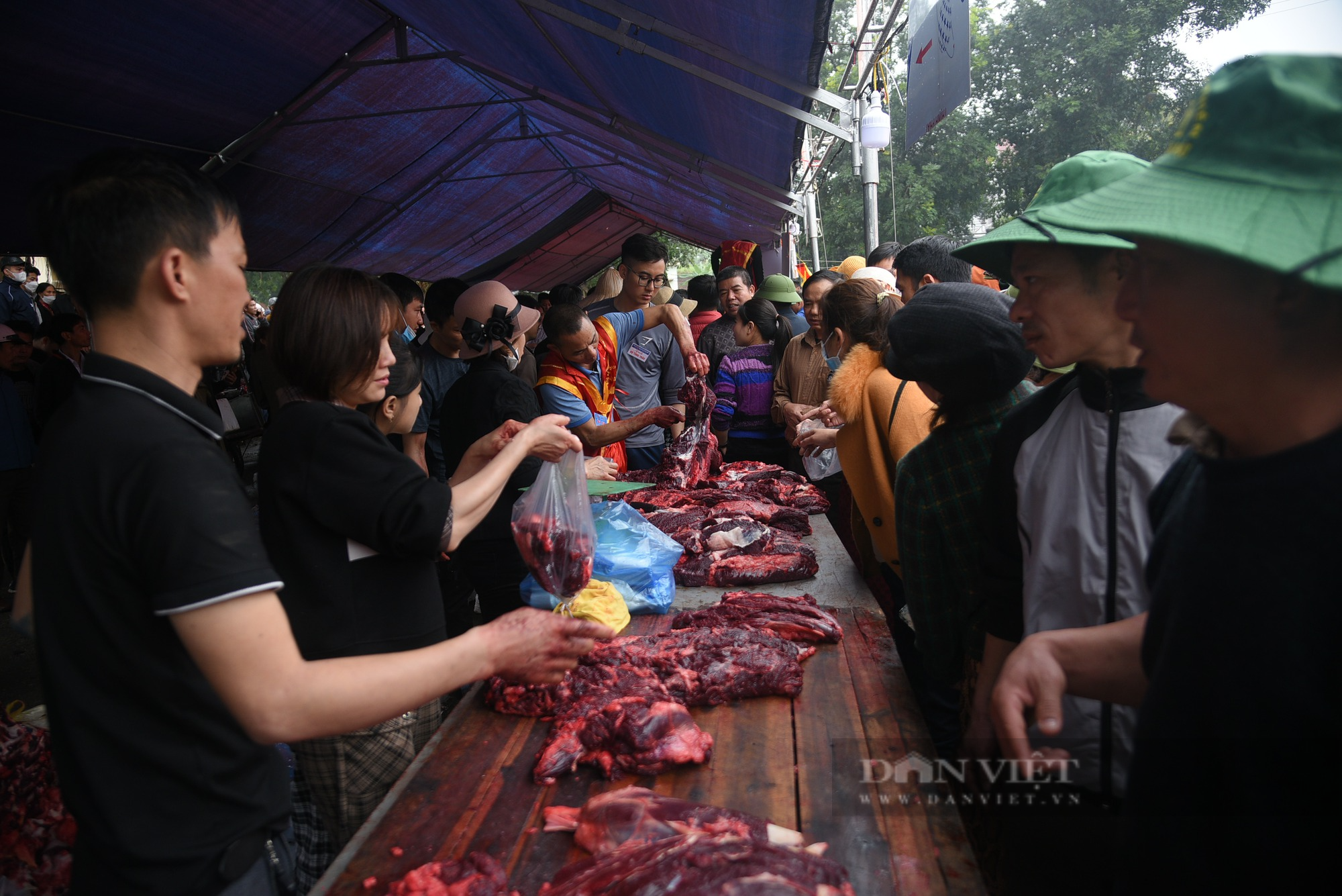 &quot;Biển người&quot; đội mưa, chen chân xem lễ hội chọi trâu Hải Lựu - Ảnh 12.