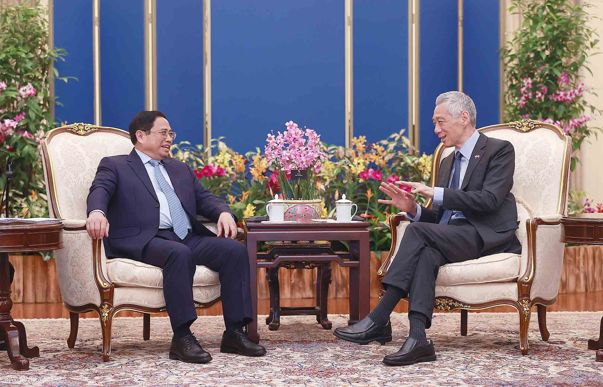 Thủ tướng Phạm Minh Chính: Đề nghị Singapore hỗ trợ Việt Nam phát triển nguồn nhân lực cấp chiến lược - Ảnh 1.