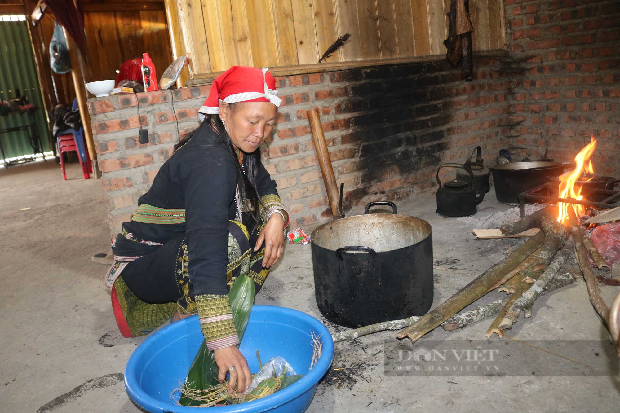 Đồng bào dân tộc Dao ở Sa Pa (Lào Cai) làm bánh gio  cho ngày kiêng gió - Ảnh 12.