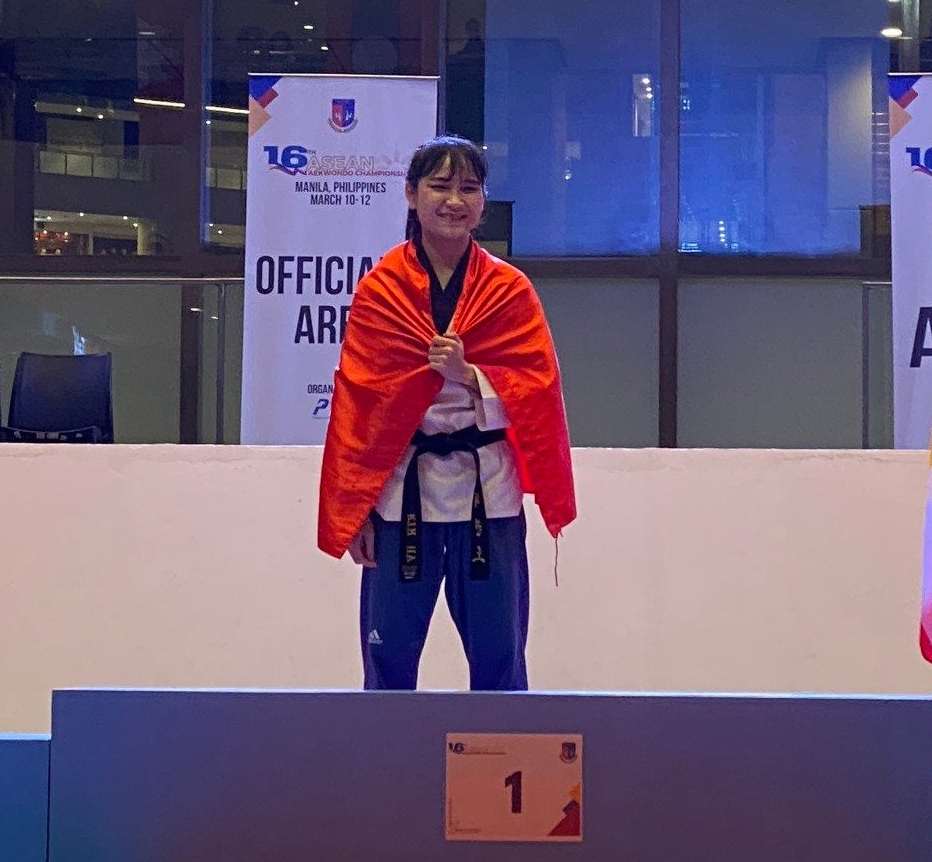 Nữ vận động viên Taekwondo quê Bình Thuận vừa đạt tại Mỹ nay đạt tiếp Huy chương vàng tại Philippines - Ảnh 3.