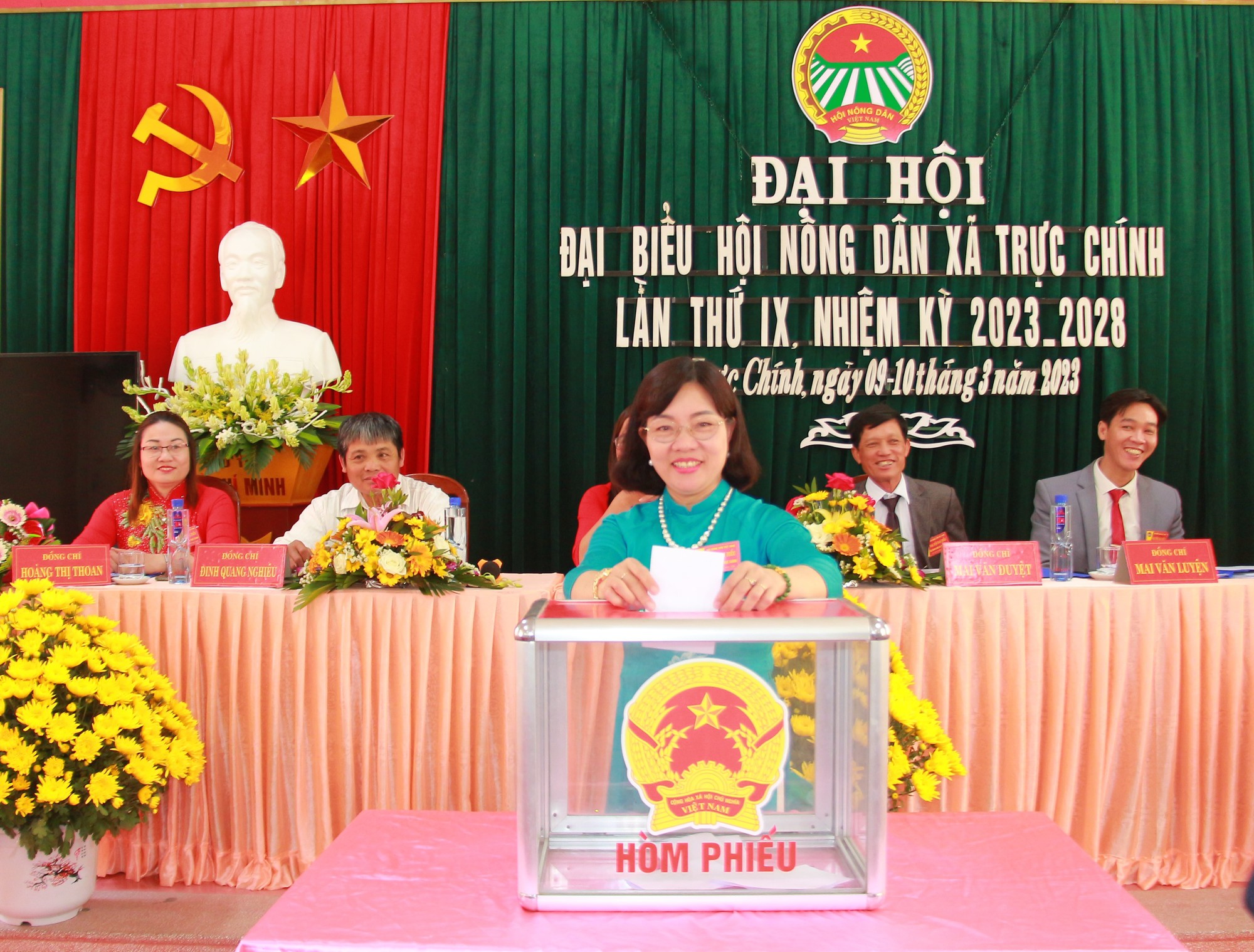 Nam Định: Hội Nông dân xã Trực Chính tổ chức thành Đại hội lần thứ IX, nhiệm kỳ 2023  - 2028 - Ảnh 3.