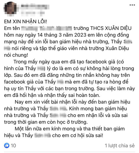 Nữ sinh lớp 8 tạo Facebook ảo vu khống thầy giáo “gạ tình” mình - Ảnh 2.