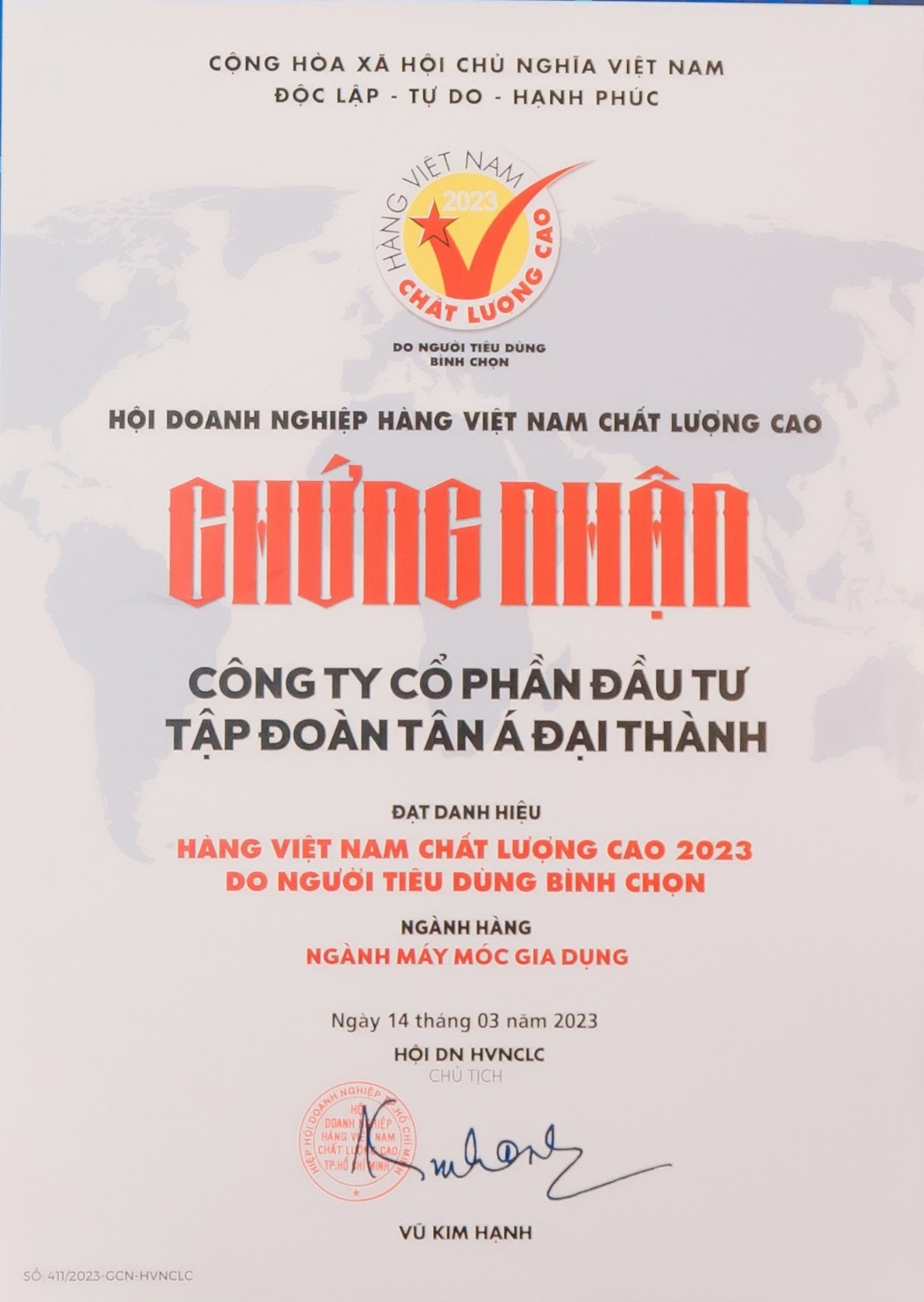 Tân Á Đại Thành: Gần 20 năm liên tiếp được tôn vinh “Hàng Việt Nam chất lượng cao” - Ảnh 2.