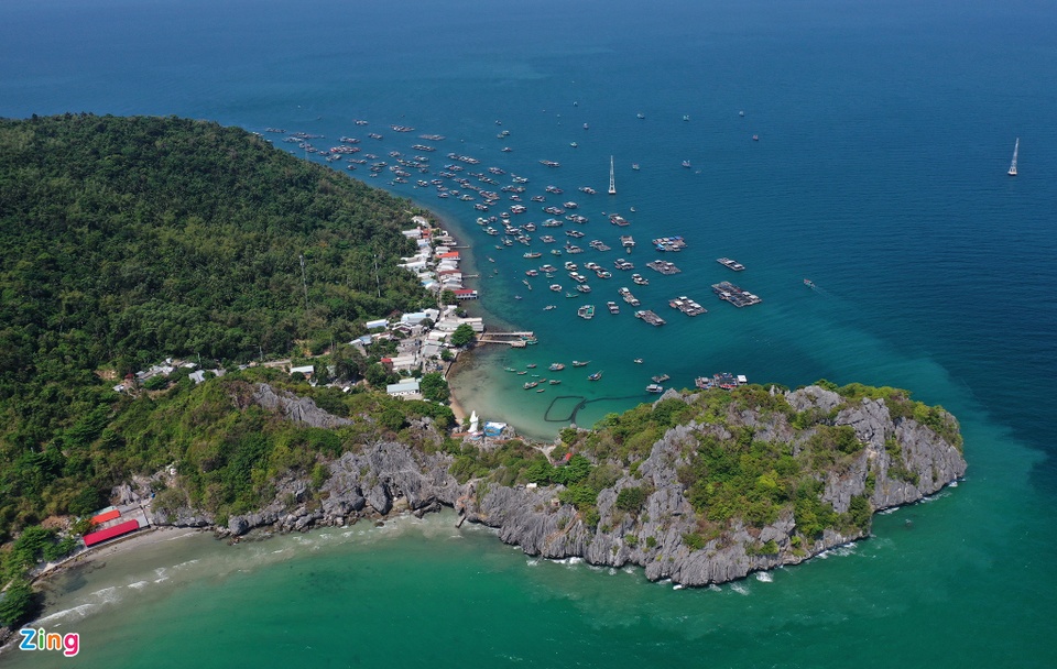 Hòn đảo có cả nghìn bè cá trên biển Kiên Giang - Ảnh 8.